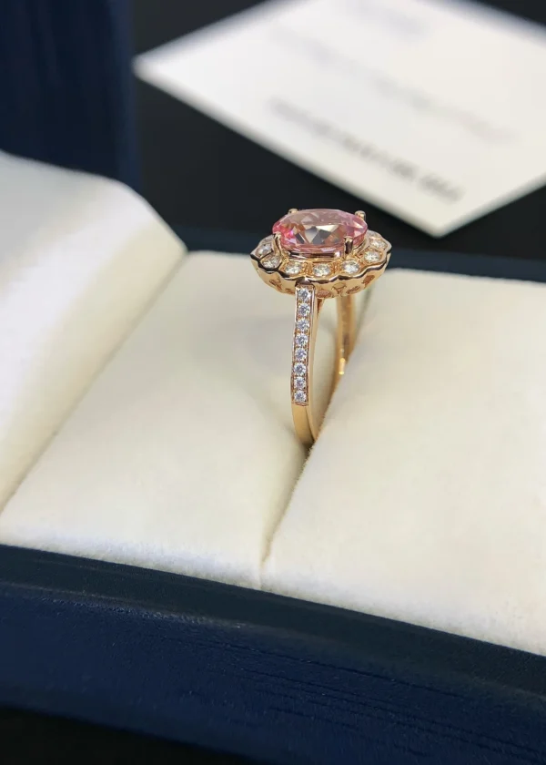 Romantic Rose Gold Diamond Ring - Image 4