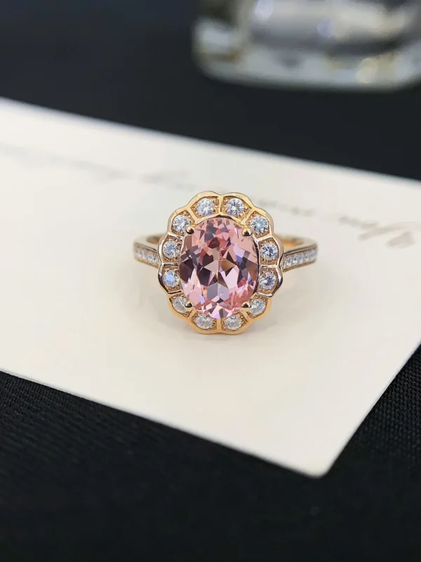 Romantic Rose Gold Diamond Ring - Image 3